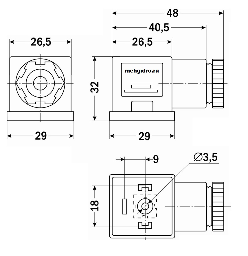 Разъём DIN 43650